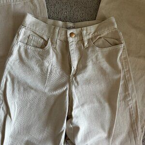 Universal  Thread Goods Co Cream Relaxed Wide Leg Jeans in Size 2R
